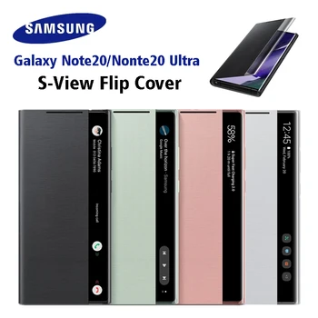 Original Samsung Oglinda Smart View Flip case Pentru Galaxy Nota 20 / Note20 Ultra 5G Telefon CONDUS Cover S-View Cazuri EF-ZN985