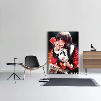 Panza Anime KAKEGURUI Jabami Yumeko Poze Decor Acasă Picturi Poster HD Printuri de Arta de Perete Modular Living Încadrată
