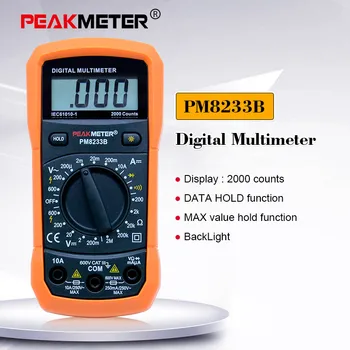 PEAKMETER PM8233B Digitale Profesionale Multitester LCR Metru Multifuncțională Mini Multimetru Digital/Înapoi Lumina Multimetro