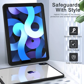 Pentru iPad Air 4 10.9 inch 2020 Înapoi Caz Transparent Acrilic + Sot TPU Ultra-subtire Capac de Protectie Pentru iPad Air 4 10.9