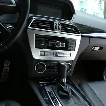 Pentru Mercedes Benz C Class W204 2011 2012 2013 5 Culoare ABS Mașina de Centru Consola CD Decorare Cadru Tapiterie Interior Accesorii
