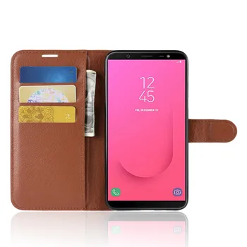 Pentru Samsung Galaxy J8 2018 Portofel Caz Eurasia Ediție Piele Flip Cover Pentru Samsung J8 J 8 2018 J810 SM-J810F DS J810f Telefon