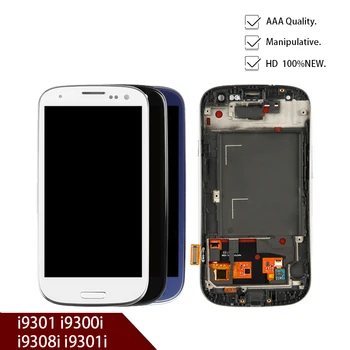Pentru Samsung Galaxy SIII S3 Neo i9301 i9300i i9308i i9301i Display LCD Touch Screen Digitizer Sticla Cadru Înlocuirea Ansamblului