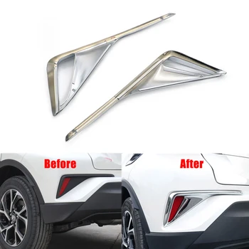 Pentru Toyota C-HR CHR 2017 2018 2019 Chrome Bara Spate de Ceață Lumina de Lampă Capac Ornamental de Turnare se Decoreaza Rama ABS Crom Styling