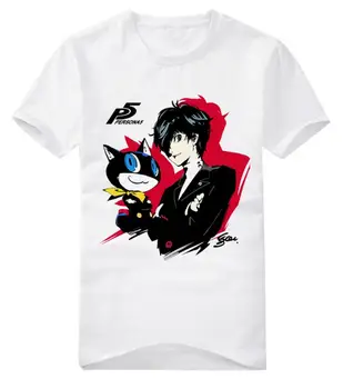 Persona 5 Erou de sex Masculin Adult Tinuta joker Ryuji Sakamoto cosplay costum pisica P5 bumbac tricou tee