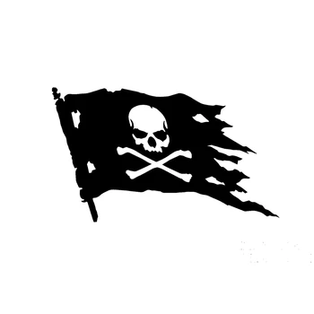 Personalizat Logo-ul Pirat Simbolul Ferestrei Bara de protecție Auto SUV Ușa Laptop Caiac Moda Pvc Decal Autocolant Auto Negru/alb, 15*10CM