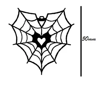 Personalizat Negru Acrilic Pânze de păianjen Personalizate Kawaii Spider Web cu Dragoste în Formă de Inimă, Casa de Halloween Decoratiuni, Artizanat DIY