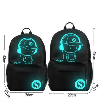 Personalizat rucsac Nou USB luminos rucsac de agrement elevii de liceu sac de școală de sex masculin tendință de moda de calculator rucsac
