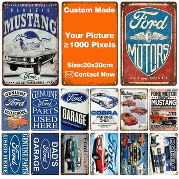 Personalizate Ford Mustang Pub Bar Decor Tin Semn Shabby Chic Decor Acasă Placa De Metal Semn Poster De Perete Vintage Decor De Artă De Epocă