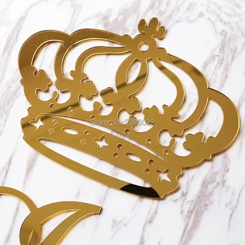 Personalizate Oglindă Acrilică Coroană de Prințesă agățat de perete Semneze cu numele Cadou de Nunta, personalizate semn de familie