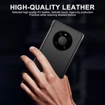 Piele Flip Cover Pentru Huawei Mate 40 Pro+ Mate40 Plus Caz Oglinda Originala Smart Touch Vedere Trezire Dormi Pana Protecție