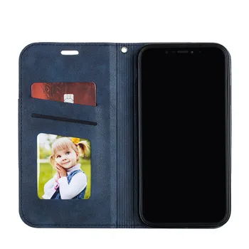 Piele Magnetic Flip case Pentru iPhone SE 2020 Caz Pentru iPhone 11 Pro XS Max XR 6 6S 7 8 Plus Caz Portofel Sloturi pentru Carduri de Acoperire