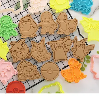 Pikachu Cookie Cutter Instrumente 3D Apăsarea Copt Accesorii Panificatie Instrumente de Bucătărie Consumabile pokemon jucării de Halloween Petrecere de Crăciun