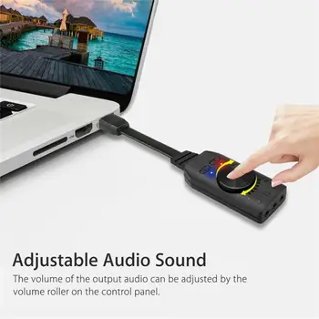 Placa de sunet USB, Interfata Audio Extern 3.5 mm Microfon Adaptor Audio placa de Sunet Pentru Laptop PlayStation4 Cască USB placa de Sunet