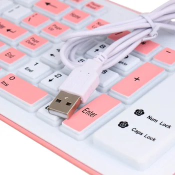 Pliabil din Silicon Tastatură USB Cablu Flexibil rezistent la apa Moale Tastatura Biroul de Acasă GK99