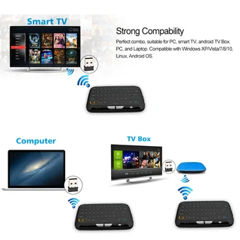 Plin Touchpad tastatura Mini Wireless 2.4 GHz Aer Mouse-ul tv de la Distanță de Control cu Touch-pad Mare Pentru Smart tv Android TV Box PC-ul