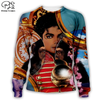 PLstar Cosmos PopStar Regele Cântăreț Michael Jackson Hiphop Streetwear Pulover Unisex 3DPrint Fermoar/Hanorace/Hanorac/Jacheta s-3