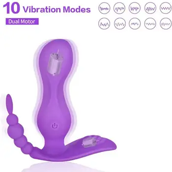Port Dual Motor Puternic Stimularea Clitorisului Vibratoare Ciorapi 10 Viteza Wireless G spot Vibratoare Jucarii Sexuale Vaginale Femeile Jucarii Sexuale