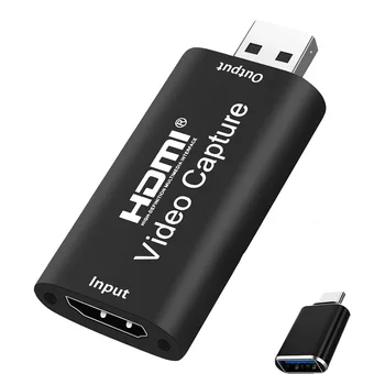 Portabil USB 2.0 HDMI placa de Captura Video Mini Înregistrare Cutie cu USB 3.1 Adaptor OTG pentru Jocul DVD Live Streaming de Difuzare