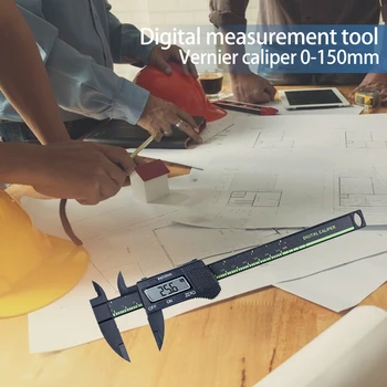 Prelucrarea lemnului Gadget Adâncime de Măsurare Electronic Digital ABS cu Vernier, Șublere de 0-150 mm Micrometru de Precizie Pachometer