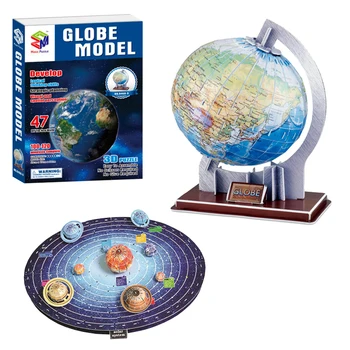 Puzzle 3d Globul Model de Hartă a Lumii Jigsaw Puzzle-uri Pentru Adulți, Jocuri Educative, Jucarii pentru Copii Globuri și Planeta Copii Cadou de Ziua de nastere