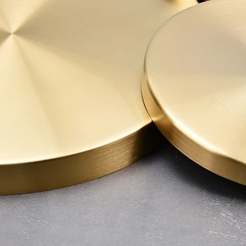 Rafinat Acasa Gold Bucătărie, Spațiu De Economisire Forma Rotunda De Bijuterii Display Decorative Tava De Stocare Desktop Oțel Inoxidabil Baie