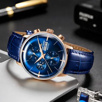 Recif de Tigru/RT 2019 Top Brand de ceasuri de Lux Bărbați Multifuncțional Automate Mecanice rezistent la apa Albastru Ceas Relogio Masculino RGA1699
