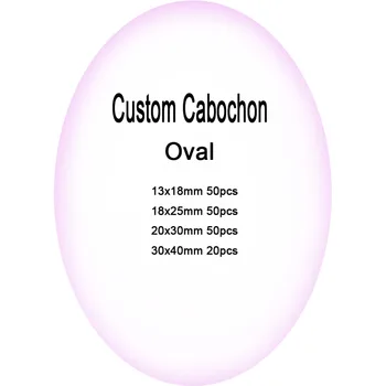 Reidgaller formă Ovală Personalizate Cabochon 13x18mm 18x25mm 20x30mm 30x40mm spate plat bijuterii lucrate manual concluziile