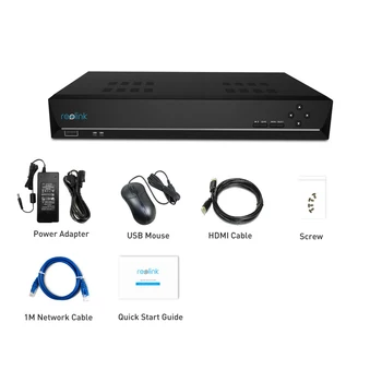 Reolink 16ch 5MP 4MP PoE Network Video Recorder cu 3TB HDD DOAR pentru Reolink Camere IP HD RLN16-410