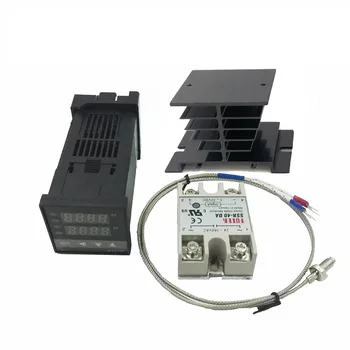 REX-C100 Digital PID Controler de Temperatura Termostat Releului/Ieșire SSR 1300C Tip K Termocuplu Sonda Senzor Radiator SSR40DA