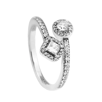 Rezumat Eleganta Clar CZ Inel Argint 925 Inele Bijuterii Pentru Femei Bijuterii DIY Face inel de logodna