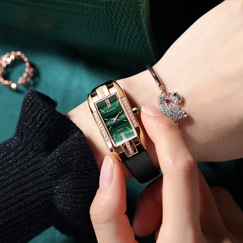ROCOS Femei Import Impermeabil Cuarț Ceas de Moda Pătrat Elegant Doamnelor Ceas cu Diamante de Lux Ceas Brand R0209S