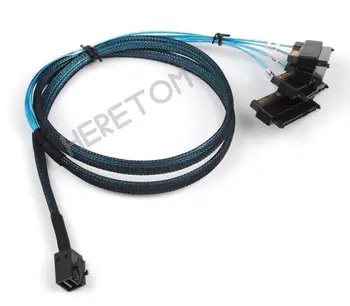 SAS Cablurile SATA SFF-8643 La 4 SFF-8482 Interne Mini SAS HD pentru 4 29pin SFF-conector 8482