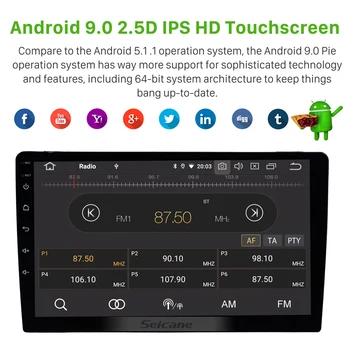 Seicane 1Din Android 10.0 10 inch Auto Universal Radio Stereo auto Navigație GPS Sytem Touchscreen Multimedia Player Cu WIFI 4G