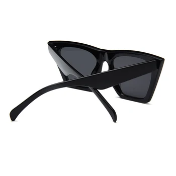Sexy Pătrat negru pentru Femei ochelari de Soare Vintage nuante Ochi de Pisică Moda cadru Mare Gradient de Ochelari de Soare Femei Brand de Lux ochelari