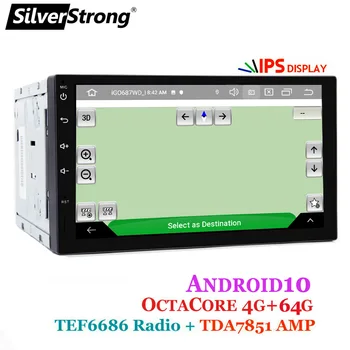 SilverStrong Android10 IPS 2Din Universala DVD Auto GPS 4GB 64GB Radio Auto 2 din 7 inch Stereo auto Radio auto