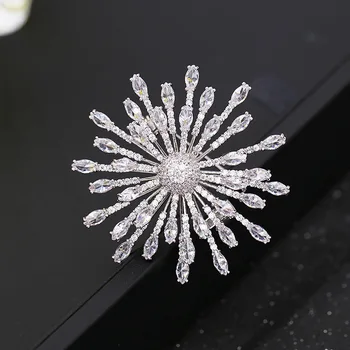 SINZRY nou luminoase calde de bijuterii accesorii zircon fulg de nea coreean elegant elegant broșe pin