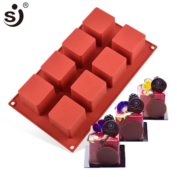 SJ Cubul lui Rubik 3d Mouse-ul Silicon Tort Mucegai Decor Ciocolata de Copt Instrumente de Matrite de Silicon Tava de Forma Silicon Bakeware