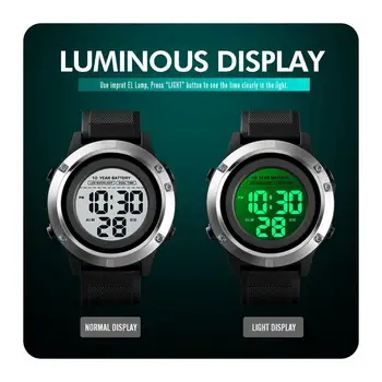 SKMEI Creative super de viață a Bateriei de Sport Ceas LED Digital Ceas Cronometru Alarma Bărbați Ceasuri Relogio Masculino 1518