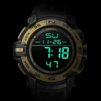 SMAEL Moda Bărbați Ceas rezistent la apa 50M Sport Ceasuri Militare LED Watch Mens Electronic Ceas Digital Reloj Hombre