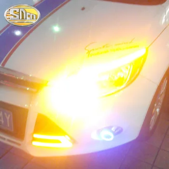 SNCN 2 BUC Faruri Masina Spranceana Decor de Semnalizare DRL LED Daytime Running Light Pentru Ford Focus 3 MK3 2012 2013