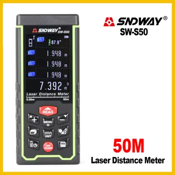 Sndway Reîncărcare USB Portabil Ecran Colorat Digital Metru Distanță cu Laser Range Finder Telemetru SW-S50/70/100
