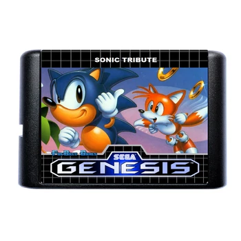 Sonic Tribut 16 Biți MD Carte de Joc Pentru Sega Mega Drive Pentru Genesis
