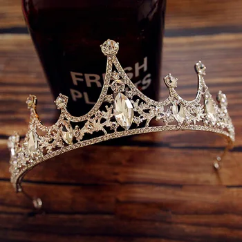 Spumant de Mireasa cu Coroana de Cristal Geometrie Diademe și Coroane pentru Femei Nunta Coroana Bentita Caciulita Mireasa Frizură CR128