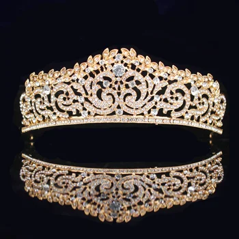 Spumant De Mireasa Tiara Coroana De Printesa Mireasa Cristal Diadema Pentru Femei Bal Ornamente De Păr De Nunta Mireasa Cap Bijuterii Accesorii