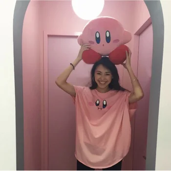 Star Kirby x DELICIOASE Pierde T Shirt Anime Desene animate Vara Tricouri Batwing Maneca Top Tee Halloween Cosplay Costum