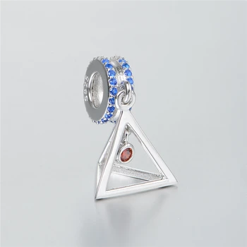 Sterling-Silver-Bijuterii Triunghi Cu Margele De Piatra Brățări Brățări Farmece 2016 Nou S395