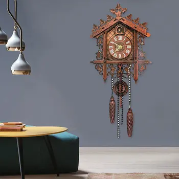 Stil Vintage Ceas De Perete Europene Ambarcațiuni Din Lemn Cuc Cameră Leagăn Ușor De Instalat Acasă Artizanale Decorative Moderne Accesorii Cadou