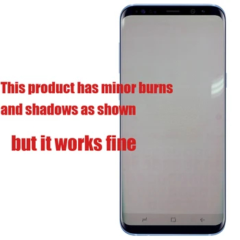 Super AMOLED Pentru Samsung Galaxy S8 S8 plus G955f G950F G950U G950FD Burn-in Umbra Display Lcd Touch Screen Digitizer Cu Cadru