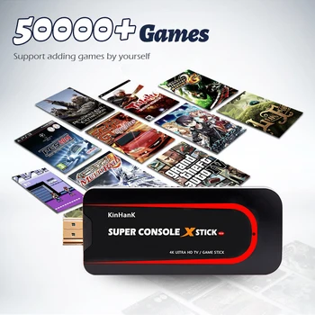 Super Consola X Stick Mini Console de jocuri Video 4K HD HDMI Wifi Portabil Retro TV Emulator de Jocuri Pentru PSP/N64 Cu 50000+ Joc